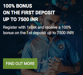 100% bonus 1xbet
