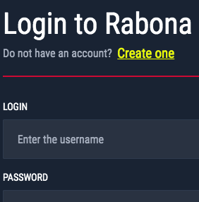 login via rabona app