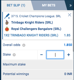 1xbet rcb vs tkr betting