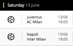 italy cup match odds
