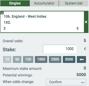 england west indies 2nd test odds