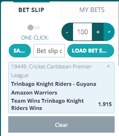 tkrvsgaz cpl t20 1st odds