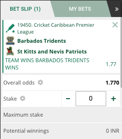 betwinner odds match 2 cpl