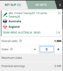 ausvseng betwinner 1st t20