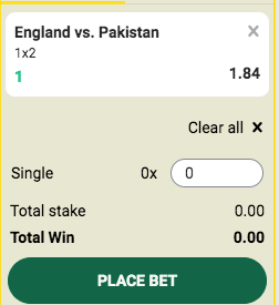 fezbet 2nd test engvspak odds