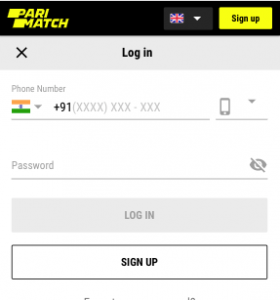 parimatch apk login