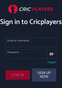 login aplikasi cricplayers