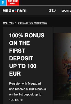 megapari sports welcome bonus