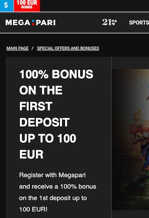 megapari sports welcome bonus