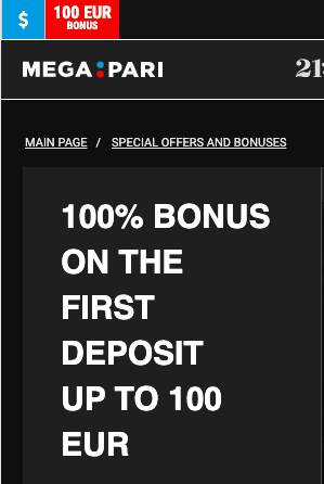 Megapari first deposit bonus