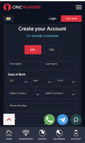 Cricplayers-registration-process