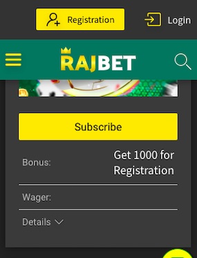 rajbet registration bonus