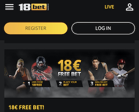 18Bet-18Euro-Free-Bet