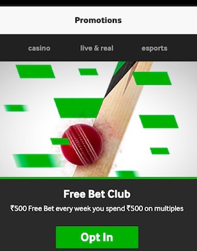 Betway Free Bet Club