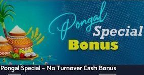 Cricplayer Pongal Special No Turnover Cash Bonus