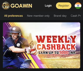 Goawin Weekly Cashback