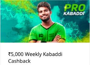 10Cric Weekly Kabaddi Cashback