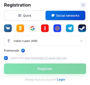 1Win Registration