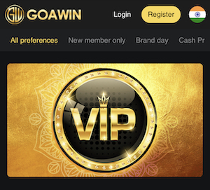 Goawin VIP bonus