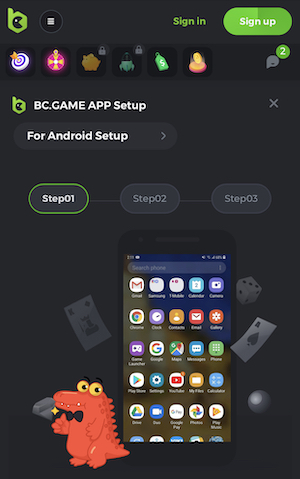 BC.GAME Android App Setup