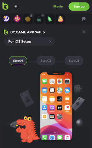 BC.GAME iOS App Setup