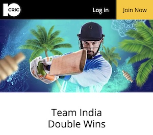 10Cric Team India Double Wins