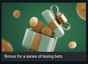 Betwinner bonus for series of losing bets