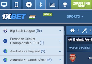 1xbet Australia Vs England