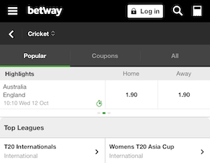 Aus Vs Eng 2nd T20 Odds