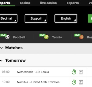 betway sports betting
