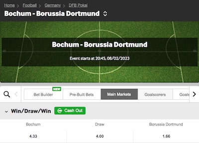 dfb cup germany betway betting