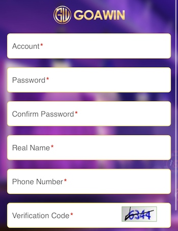goawin registration login