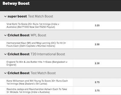 betway boost cricket