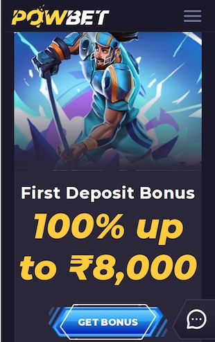 powbet sports bonus india