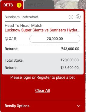 LSG vs SRH odds and tips