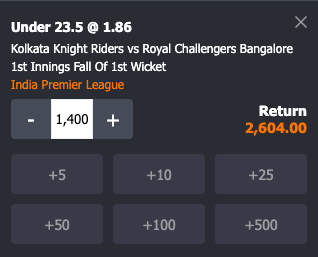 odds and tip Ekbet kkr rcb 